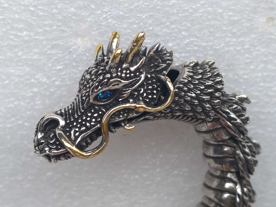 Дракон браслет объёмная модель подвижная ретро винтаж стиль Dragon 3D