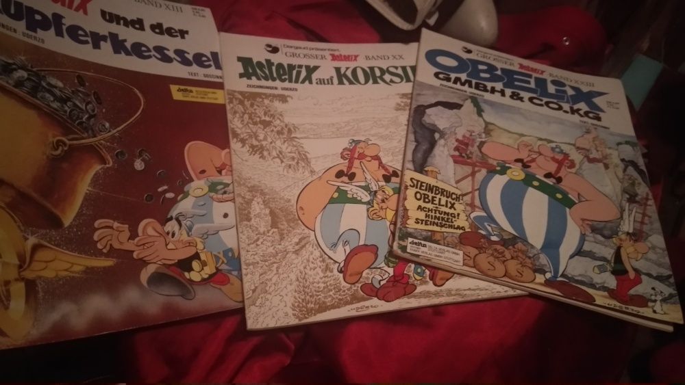 комиксы книга немецкий набор 3шт asterix und der kupferkessel obelix