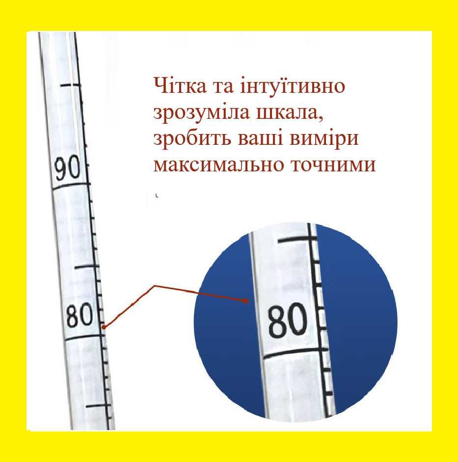 НАЙКРАЩА ПРОПОЗИЦІЯ! Професійний Спиртометр, набір 3 шт + градусник