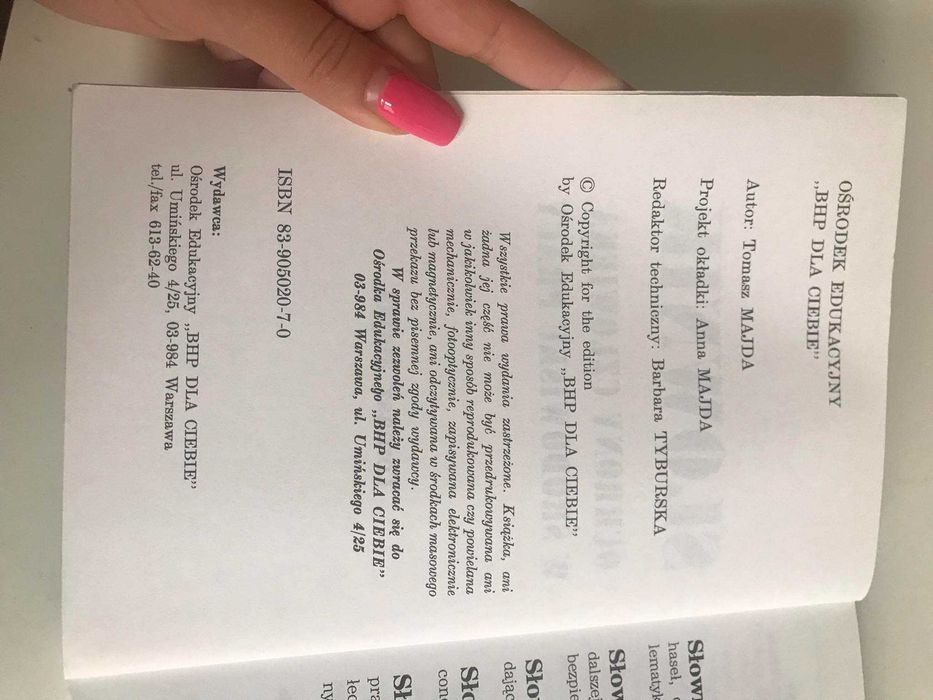 Słownik ochrony człowieka w środowisku pracy