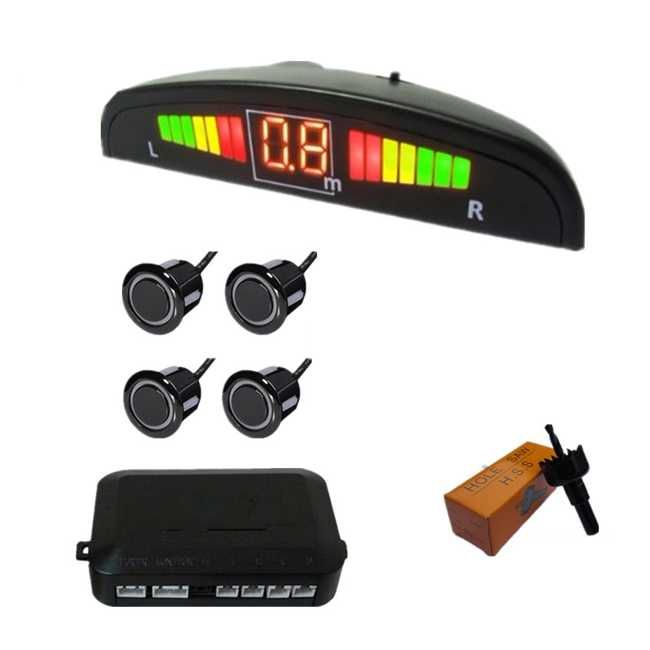 Kit estacionamento c/ Display LED- Sensores de parqueamento Universais