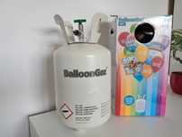 Pusta butla po helu + 2 balony