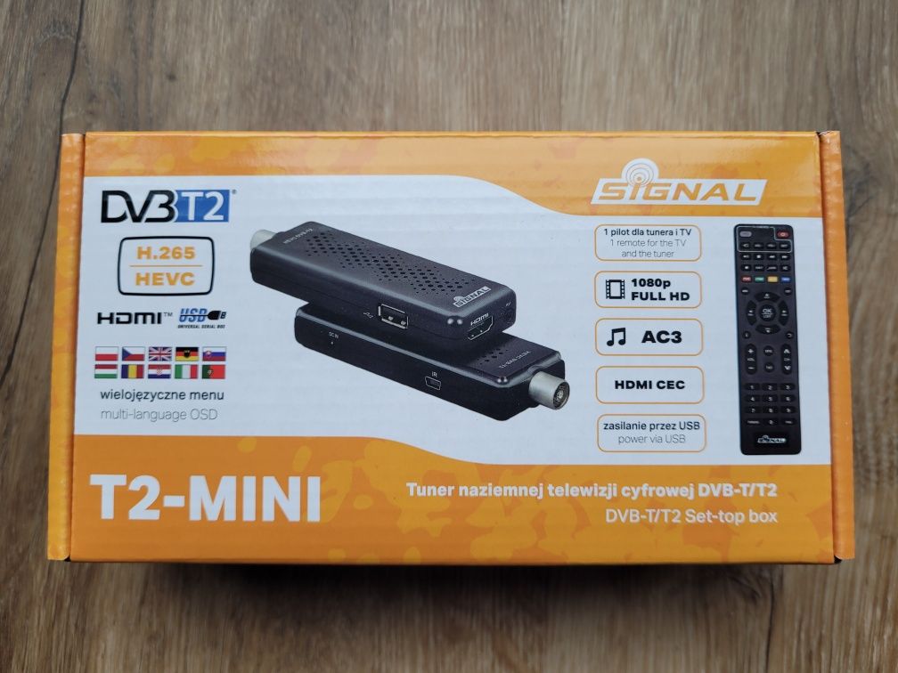 Nowy Dekoder / tuner telewizji cyfrowej SIGNAL T2-MINI