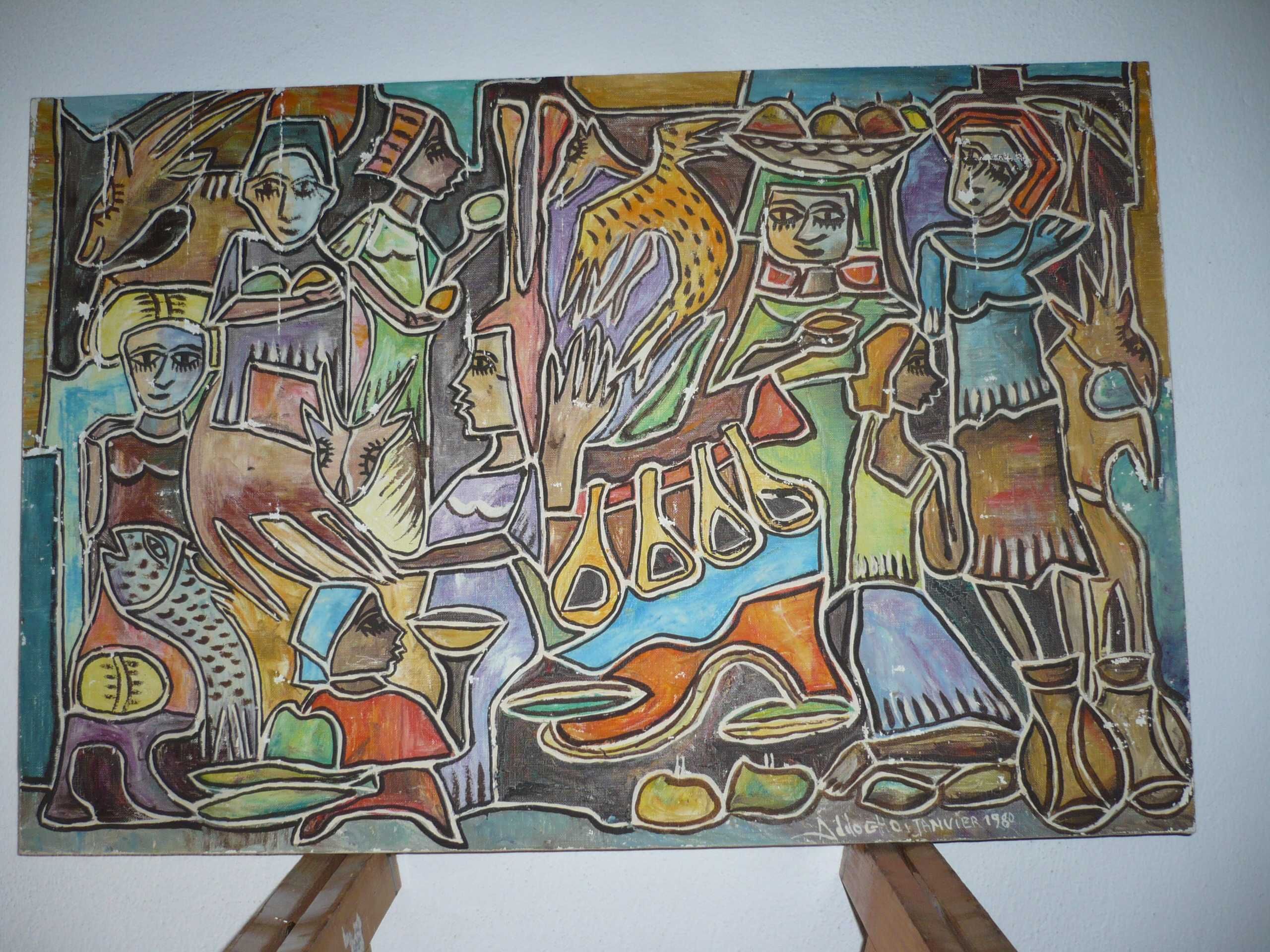 Quadro Pintura Africana