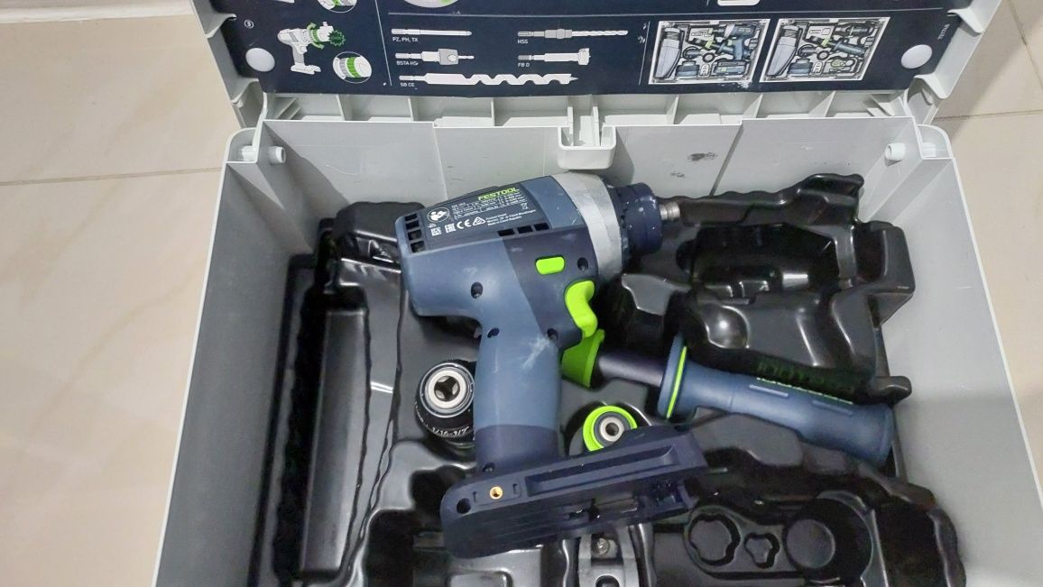 Festool Акумуляторний дриль-шурупокрут QUADRIVE TDC 18/4 i-Basic Festo