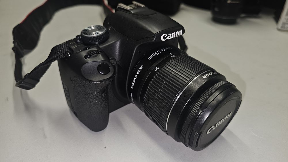 CANON EOS 500D obiektyw kit 18-55 i obiektyw 100 1:2.8