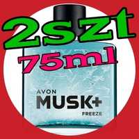 Avon MUSK+ FREEZE 75ml. Nowe. Zestaw 2szt!