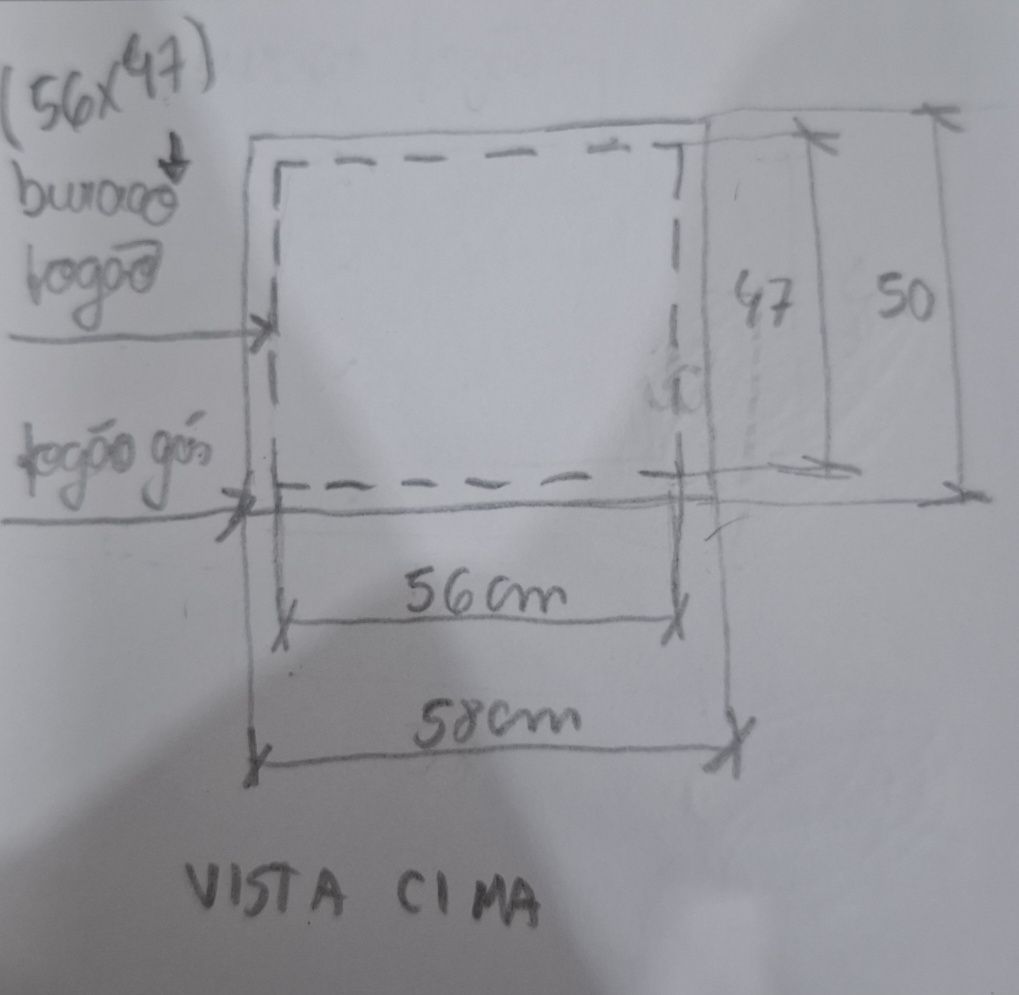Placa de fogão à gás com 4 queimadores- Usado