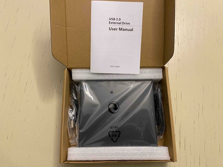 Zewnętrzny napęd CD DVD, przenośny dysk optyczny USB 2.0 czytnik CD RW