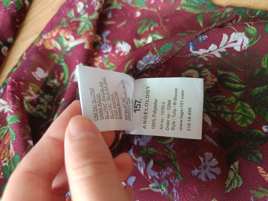 XS/S 157 Angelology koszula bluzka damska w kwiaty elegancka