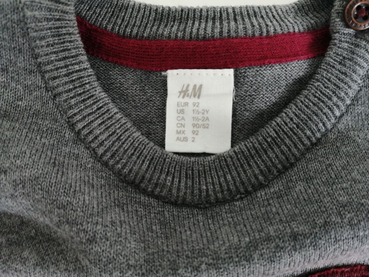 Sweterek sweter swetr a'la bluza chłopięcy H&M nowy  92