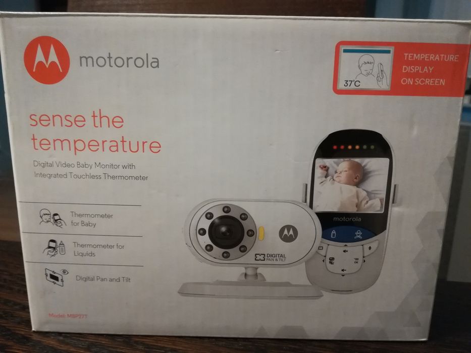Motorola MBP27T Elektroniczna niania audio video + termometr Nowa