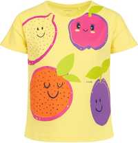 T-shirt Koszulka dziewczęca Bawełna 134 żółty Owoce Cytrusy Endo