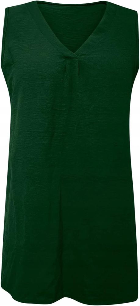 Casualowa koszulka damska bez rękawów r.M/L/XL zielona