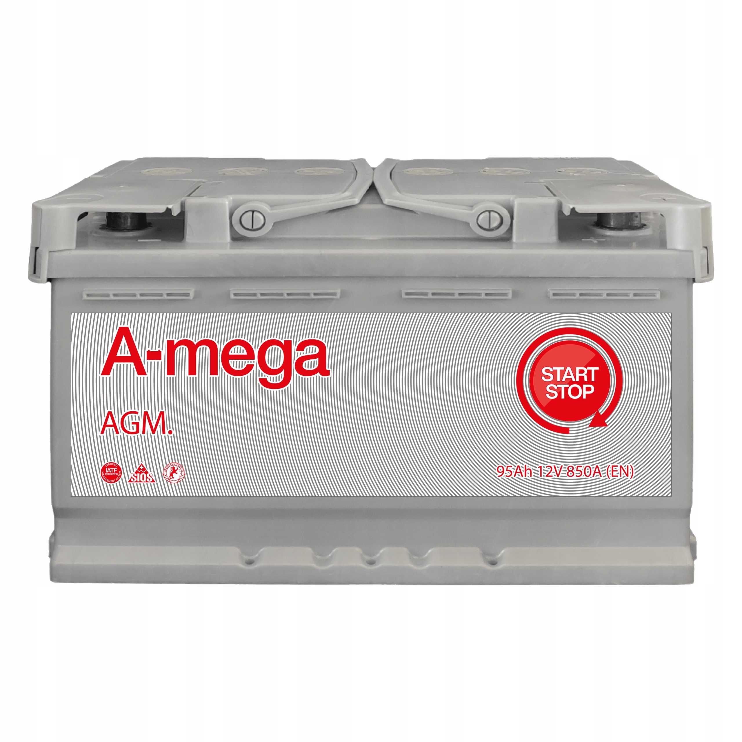 Akumulator AMEGA AGM 12V 95Ah 850A start/stop Wrocław okazja