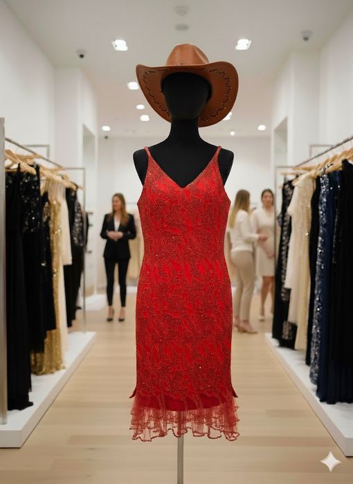 Продам червону сукню з блискітками!!