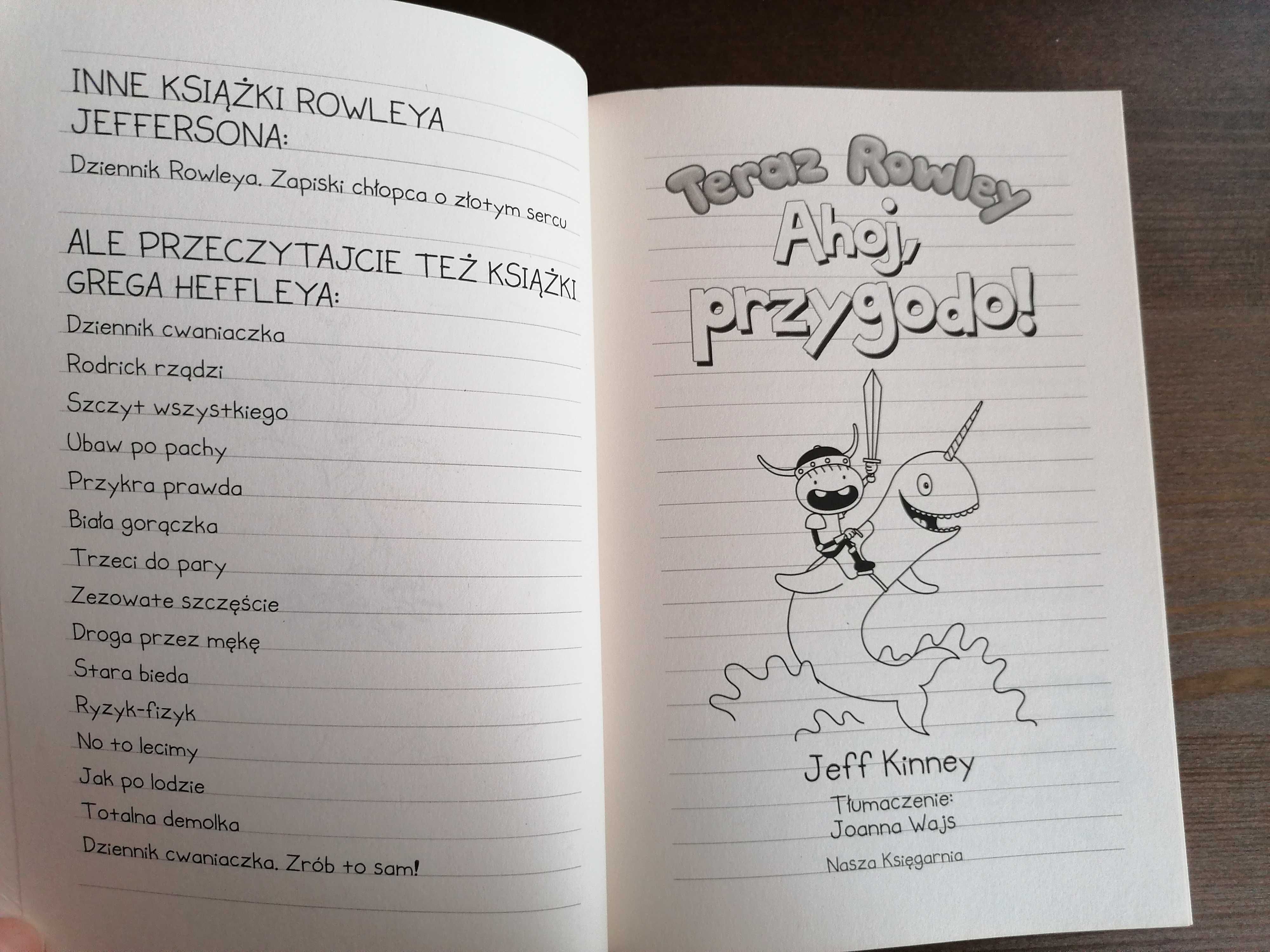 Książka "Teraz Rowley. Ahoj, przygodo!" Jeff Kinney