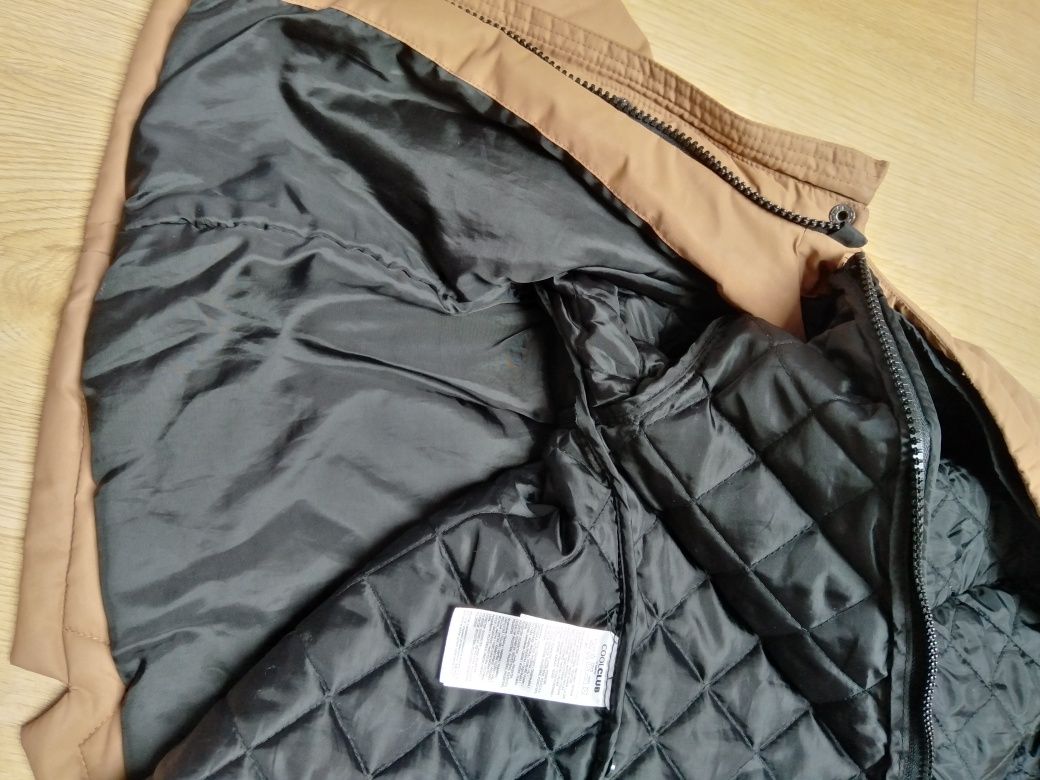 Kurtka chłopięca, 80cm, kurtka z podpinką, cool club, brązowa