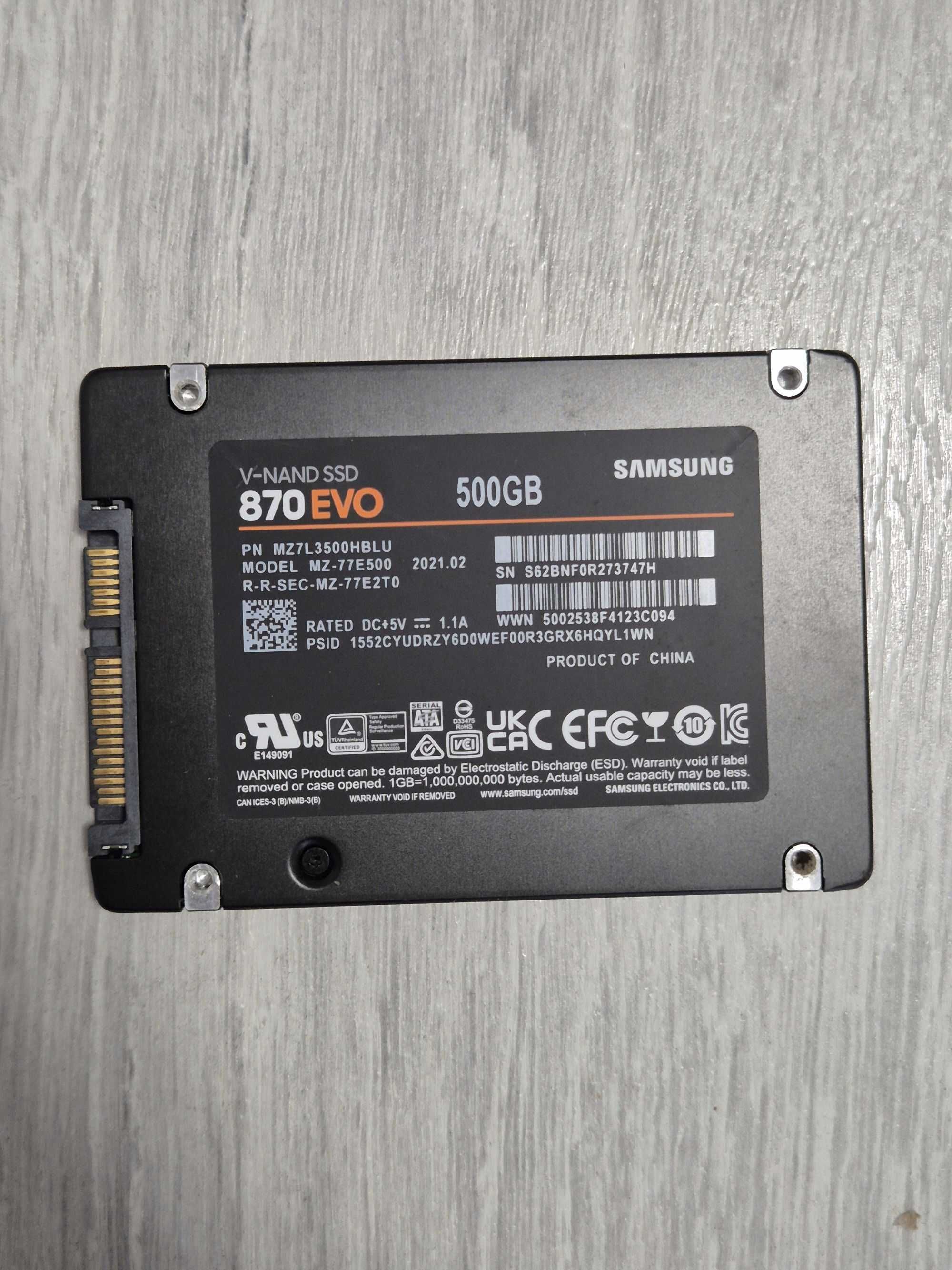 ТОП вибір! SSD диск 500GB Samsung 870 EVO (SATA3 \ 2.5"). Trade-in