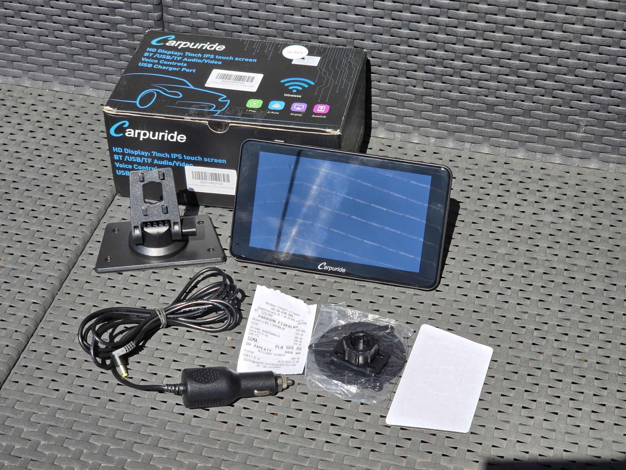 Android auto carplay ekran Carpuride 7 cali