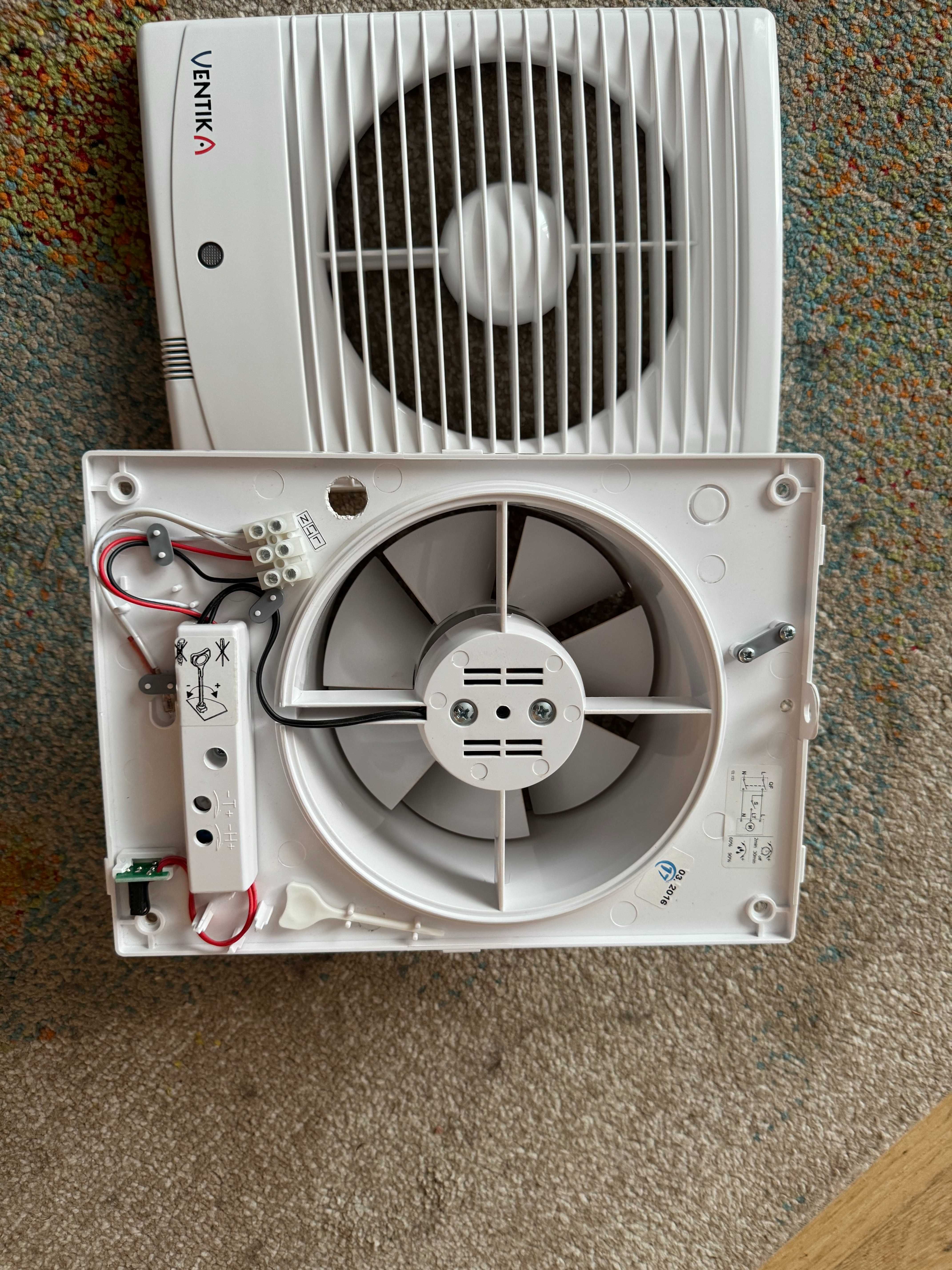 WENTYLATOR FORTE 150 HIGRO TIMER 259m3/h 185x256mm + Klapa Zwrotna