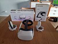 Oculus Quest 2 64Gb + Elite Strap + Skórzany pokrowiec PA + Etui