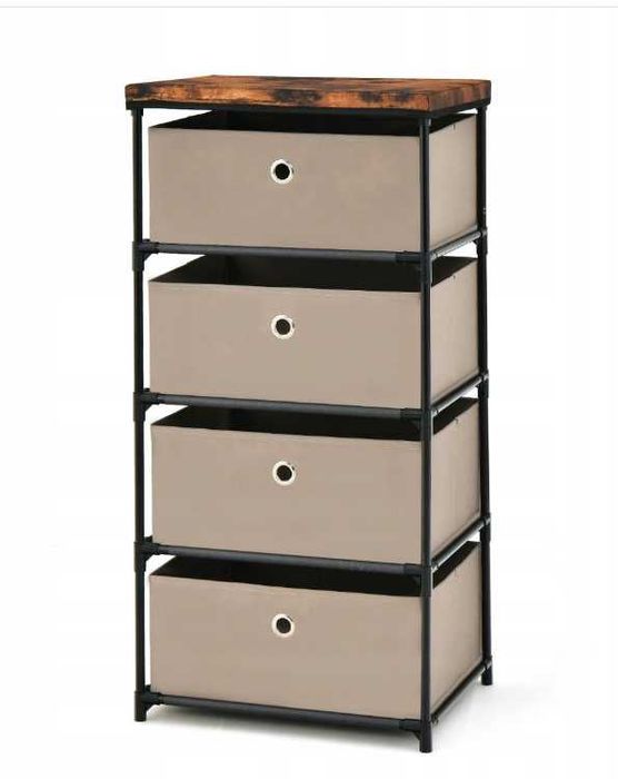 Komoda z szufladami z tkaniny, 42 x 33,5 x 84,5 cm, NOWE