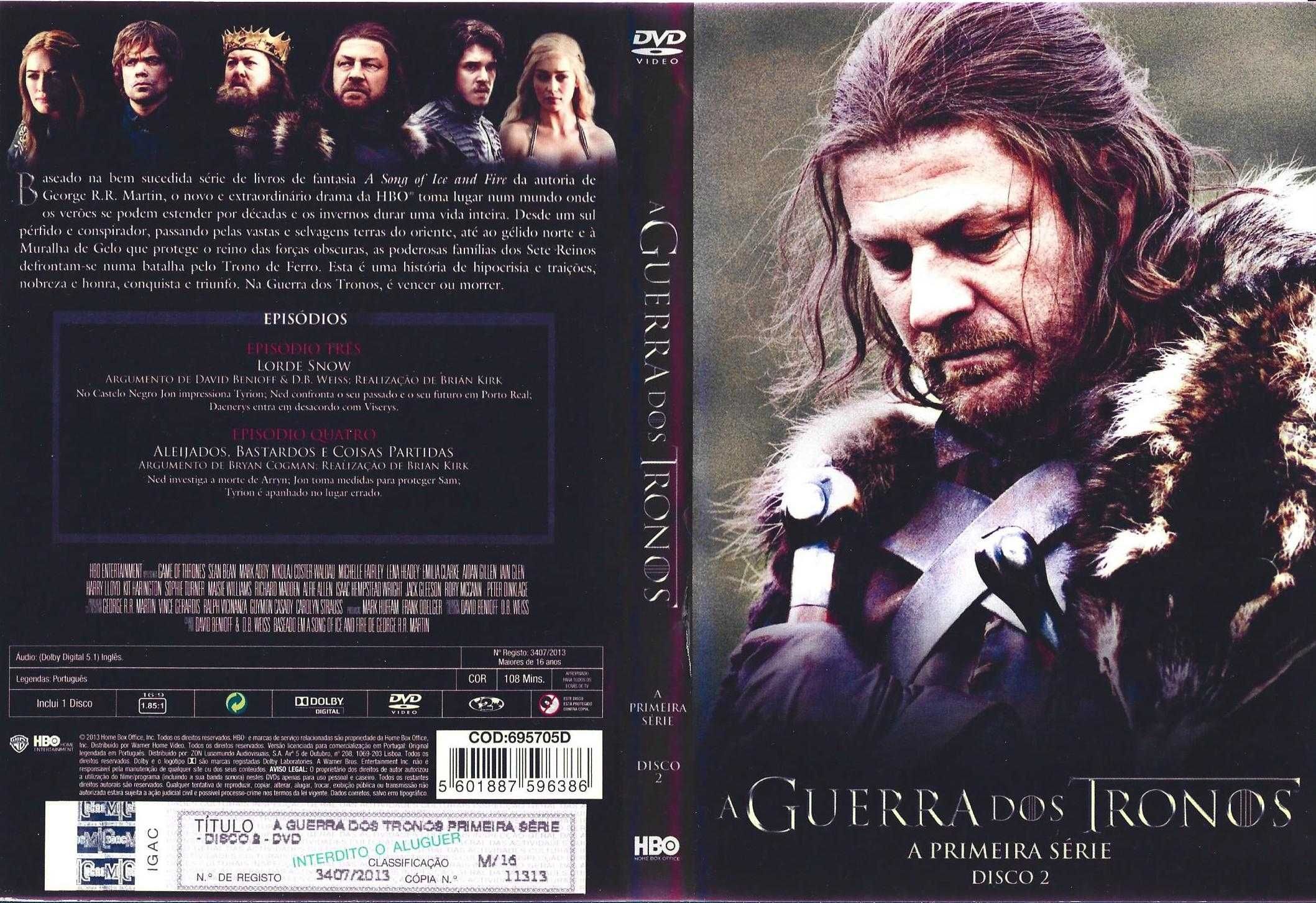 Guerra dos Tronos - - - 1ª Temporada - - - - - 5 X DVD