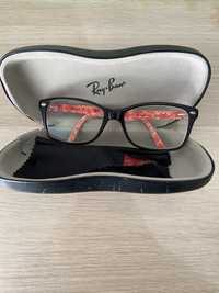 Oculos graduados Rayban pretos e vermelhos