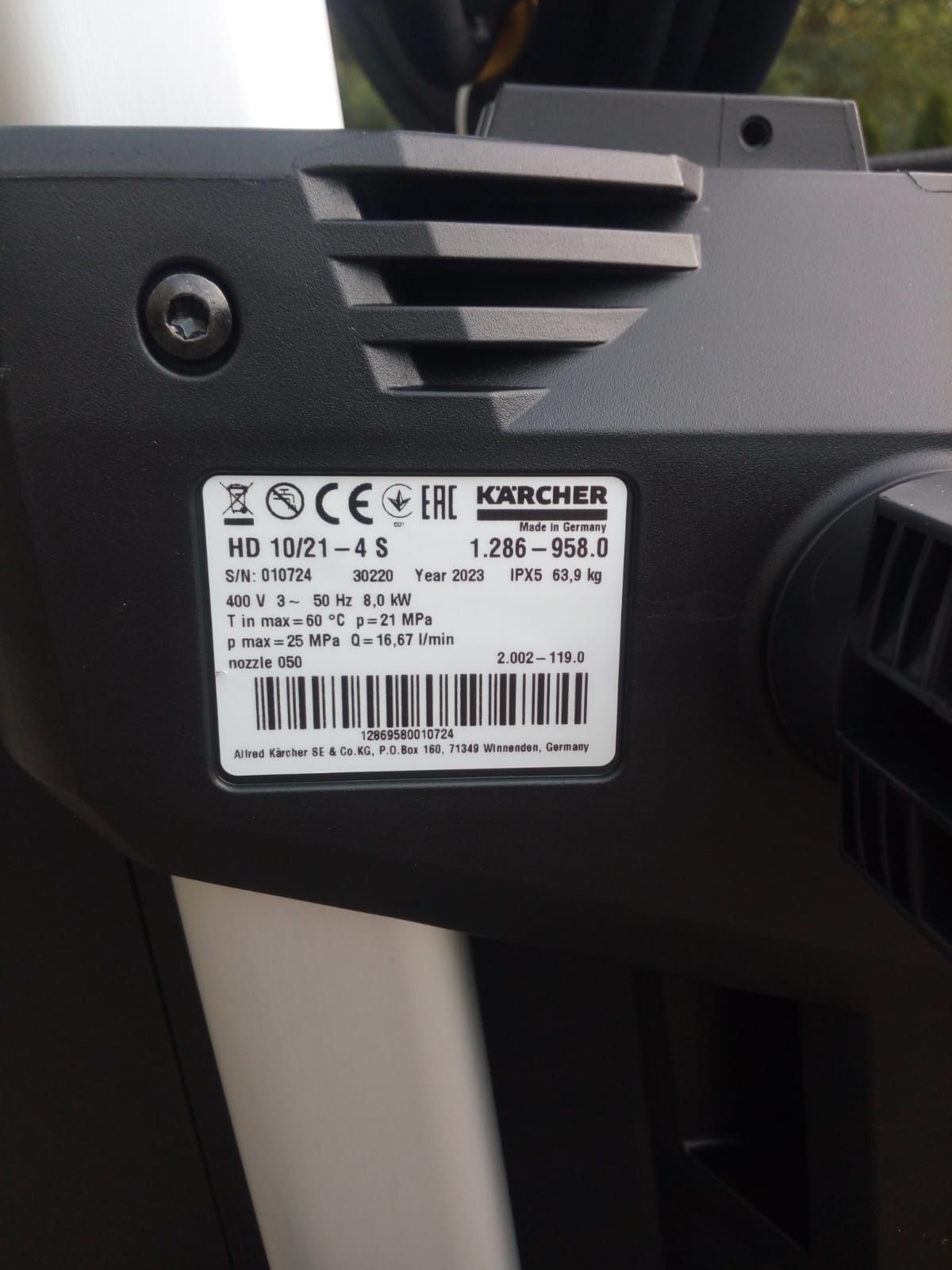 Nowa Myjka ciśnieniowa Karcher HD 10/21-4 S Gwarancja Nowy Model 2024