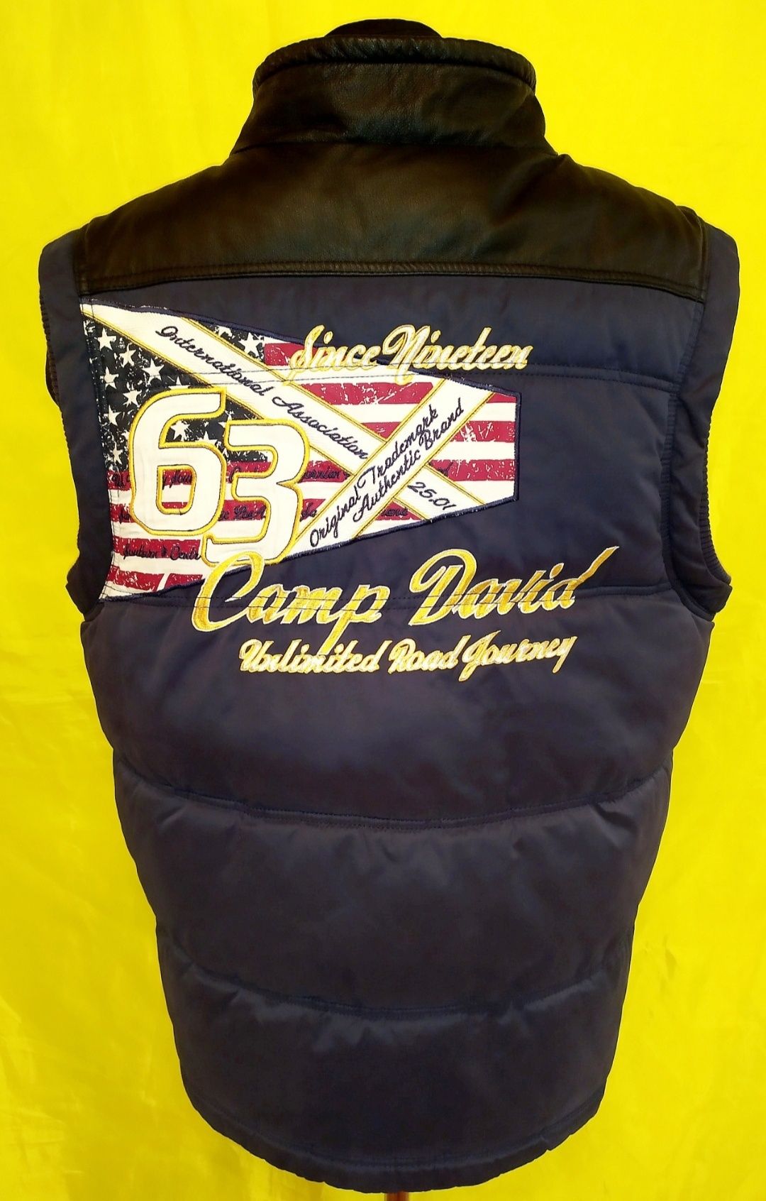 Жилет утепленный с кожаными вставками Camp David, р.L, 50-52