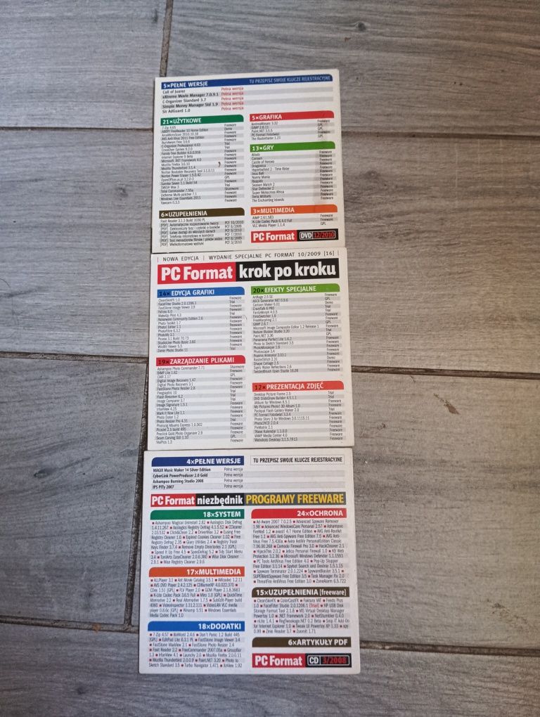 3 płyty pc format