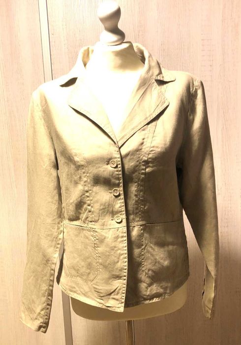 Żakiet damski lniany r.42 kremowy 55zł