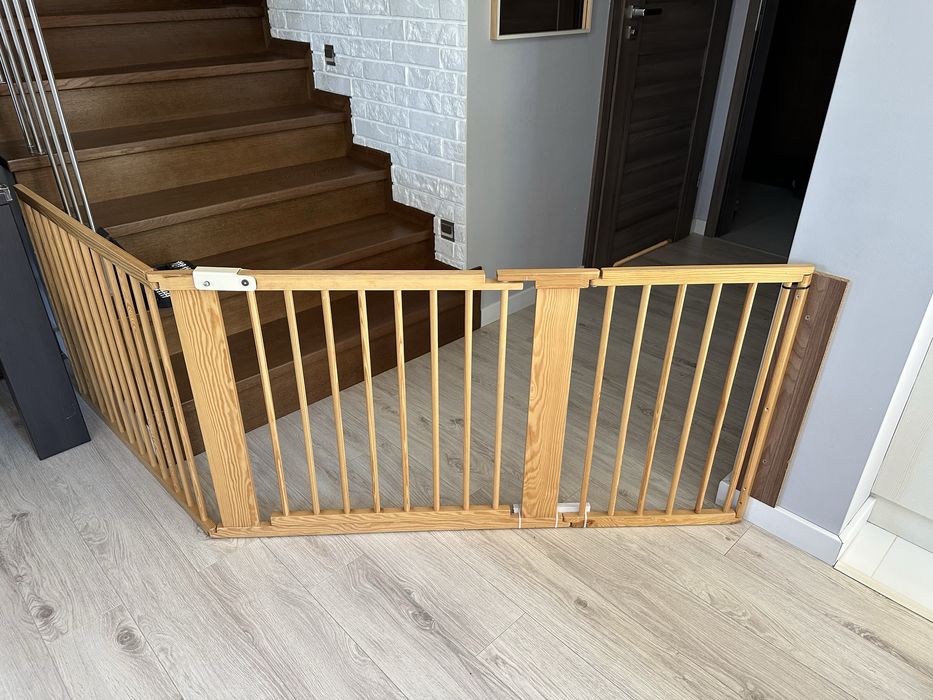 Barierka bramka drewniana ochrona, blokada dzrzwi na 230 cm