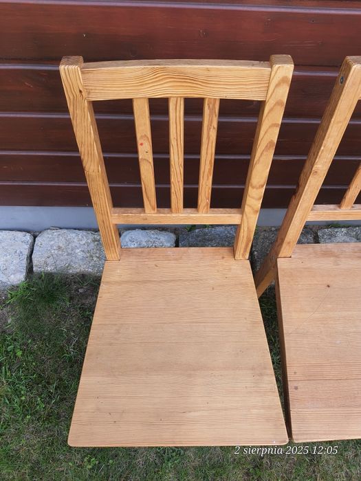 3 krzesla drewniane ikea stefan