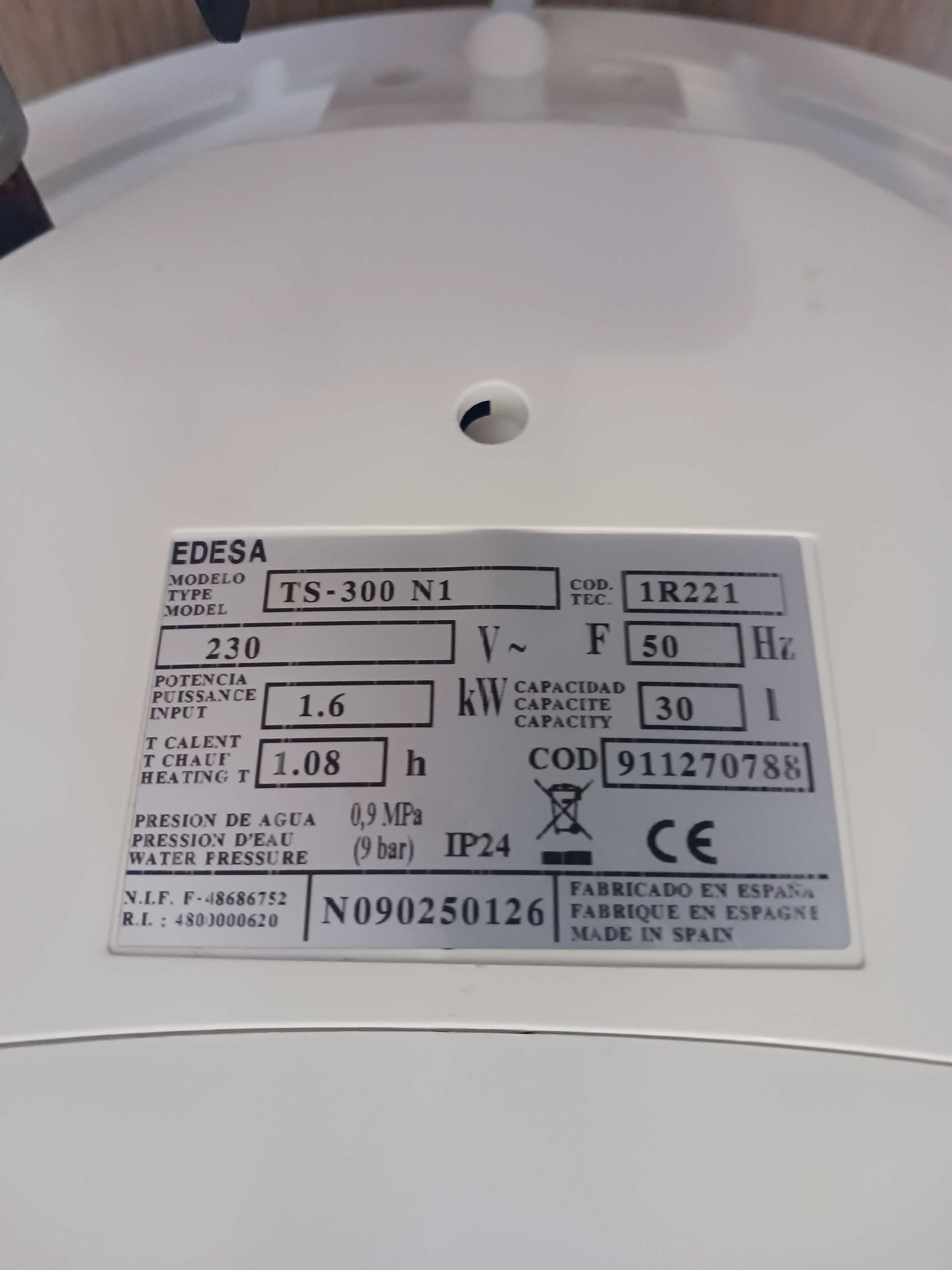 Termoacumulador Edesa 30 Litros