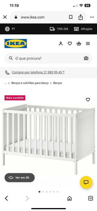 Berço e Colchão Ikea