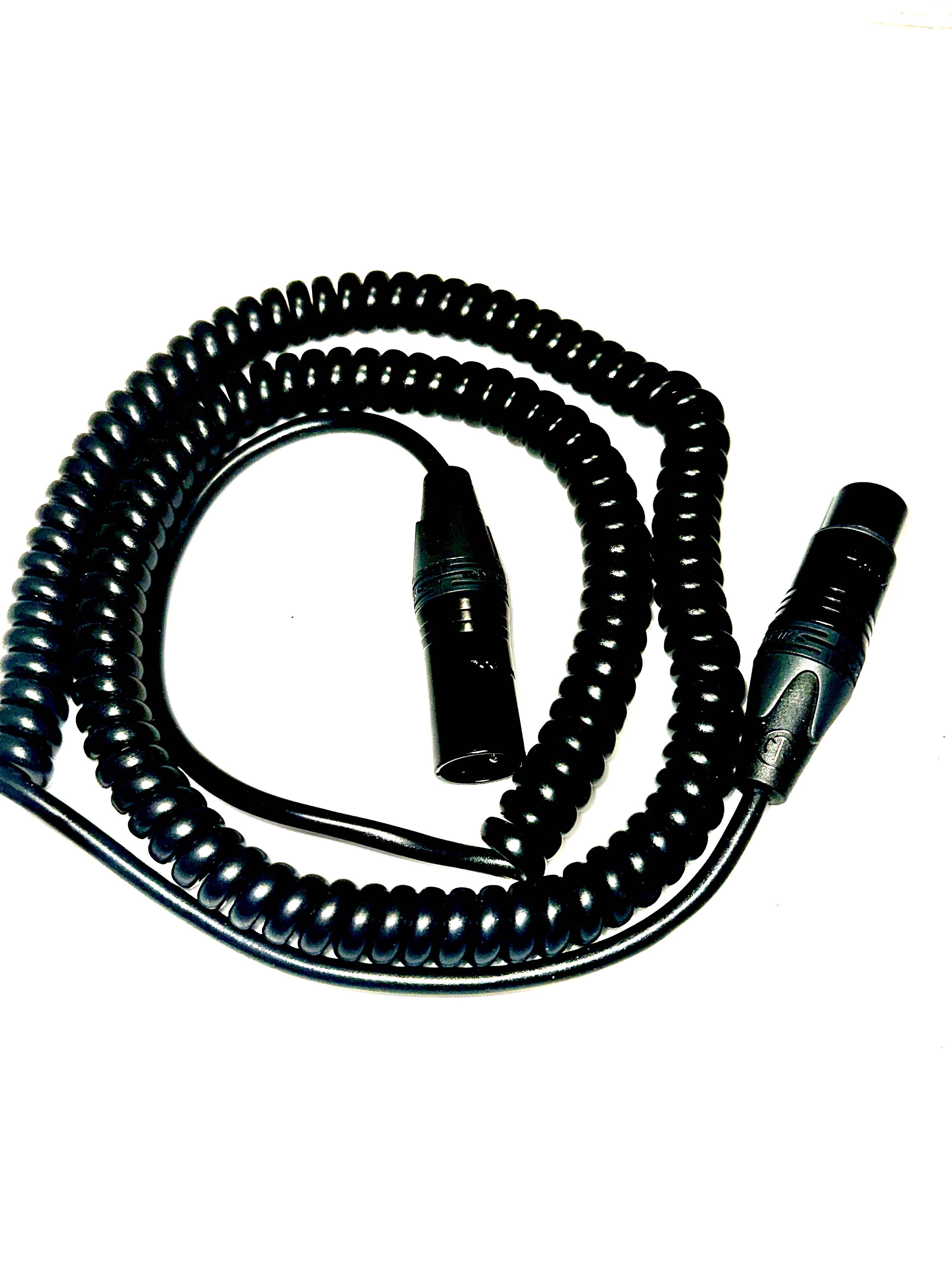 Kabel mikrofonowy spiralny 5 metr Monacor Neutrik