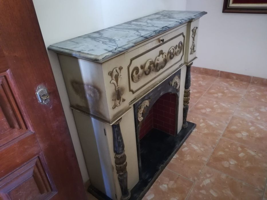 Lareira Falsa Pedra Mármore Móvel