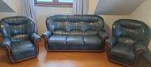 Sofa +Dwa Fotele -Skóra