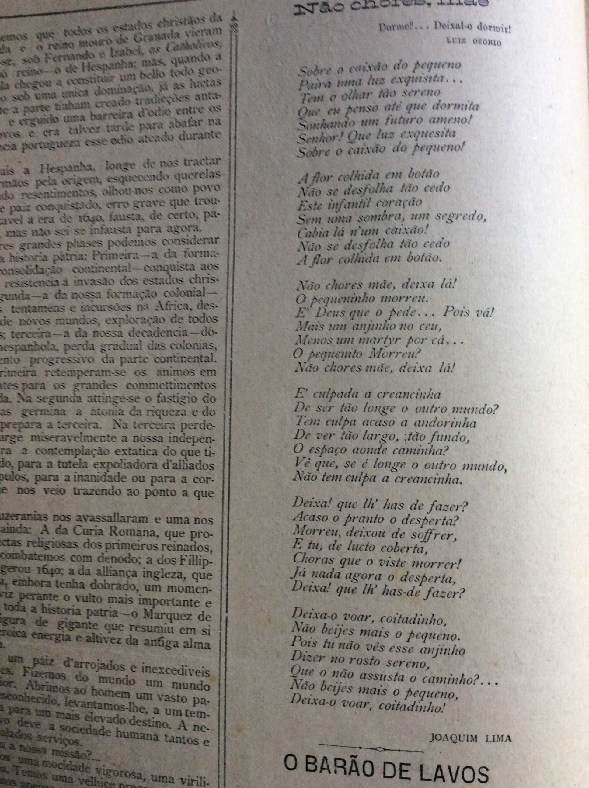 A Alvorada, Revista mensal litterár e scientífica, n.º3 de 1891. Rara