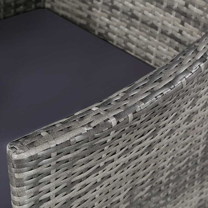 Zestaw mebli ogrodowych technorattan VidaXL szary 10 osób.