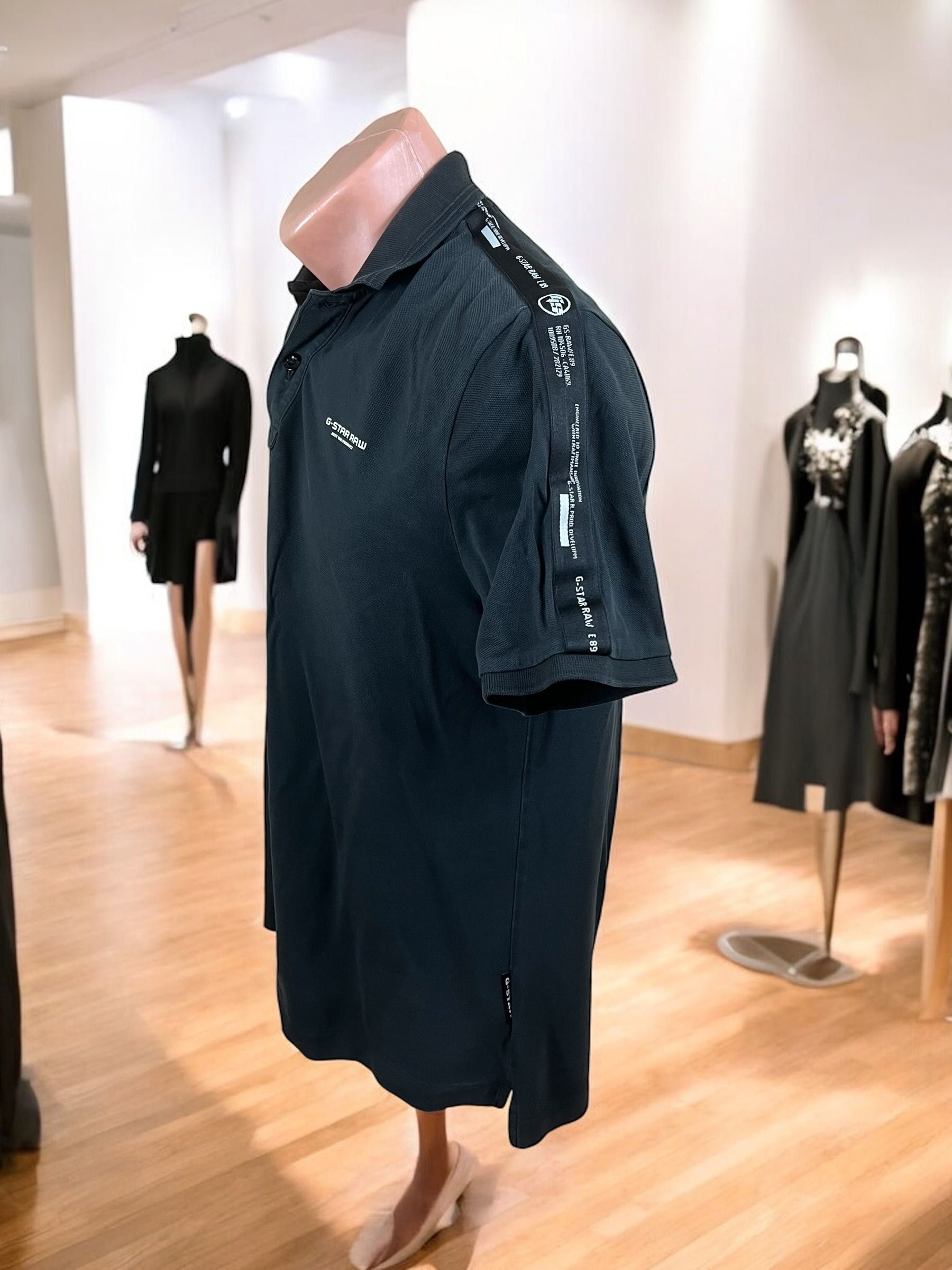 G-Star Raw Tape Polo roz. M męska czarna koszulka polo