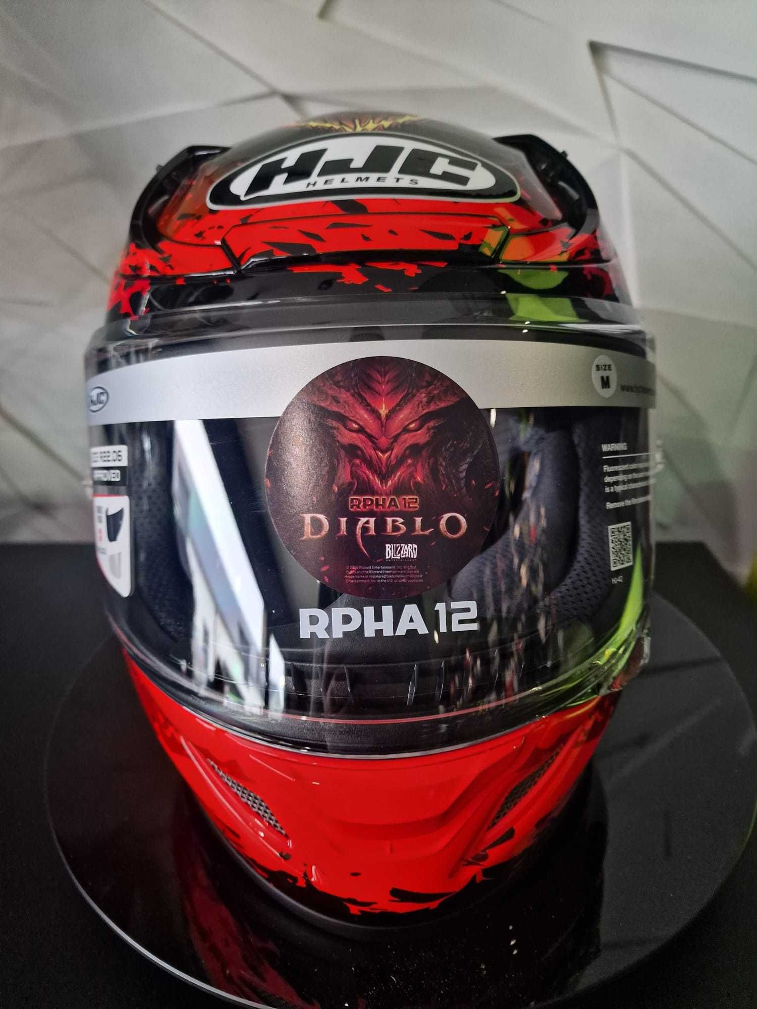 Kask motocyklowy HJC RPHA 12 Diablo Blizzard RED S'M'L