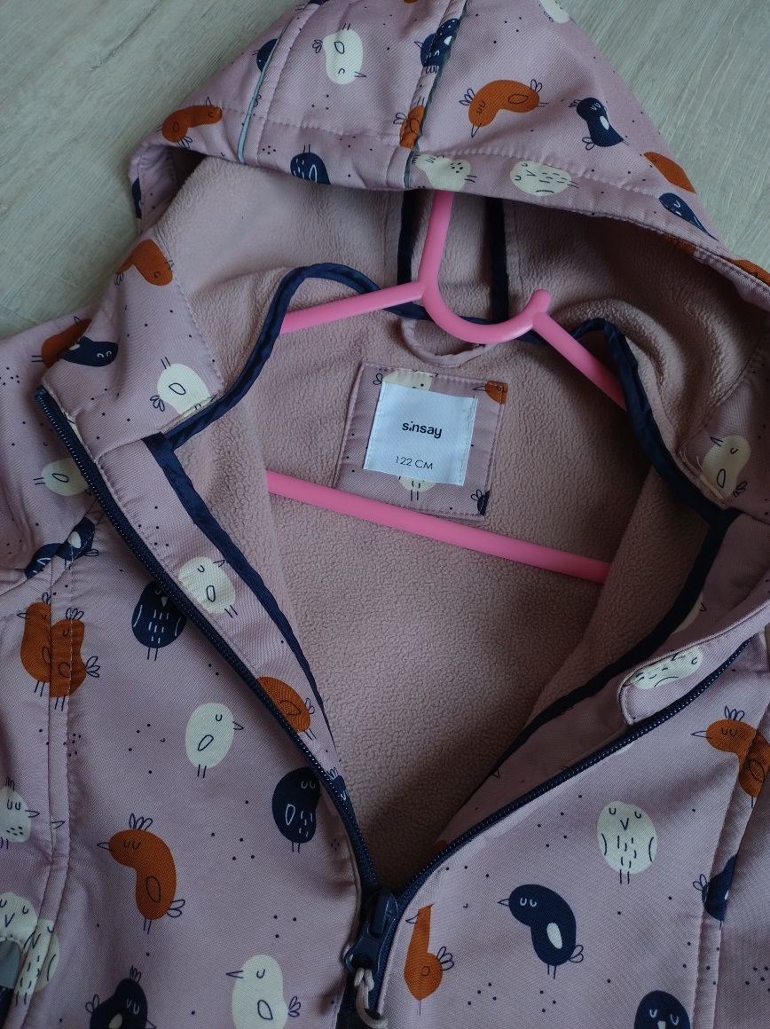 Sprzedam kurtkę dziewczęca softshell, różowa 122