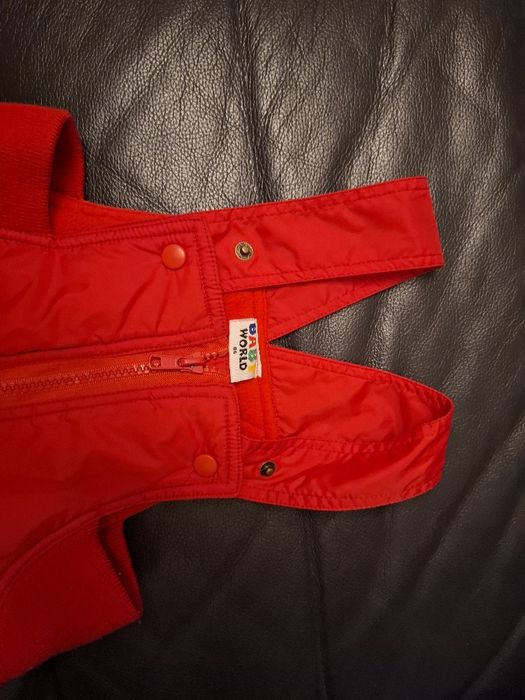 Ocieplane,  nieprzemakalne spodnie Baby na szelki rozmiar 80