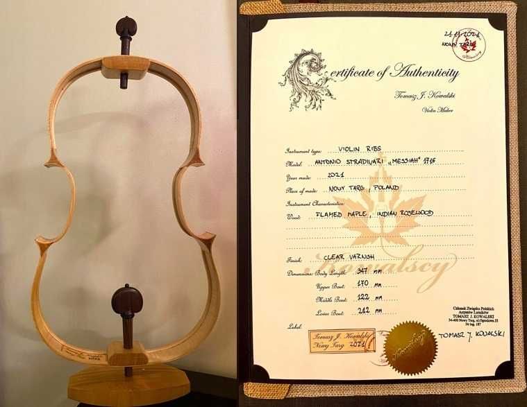 na bazie - Antonio Stradivariego-STATUETKA lutnika Tomasza Kowalskiego