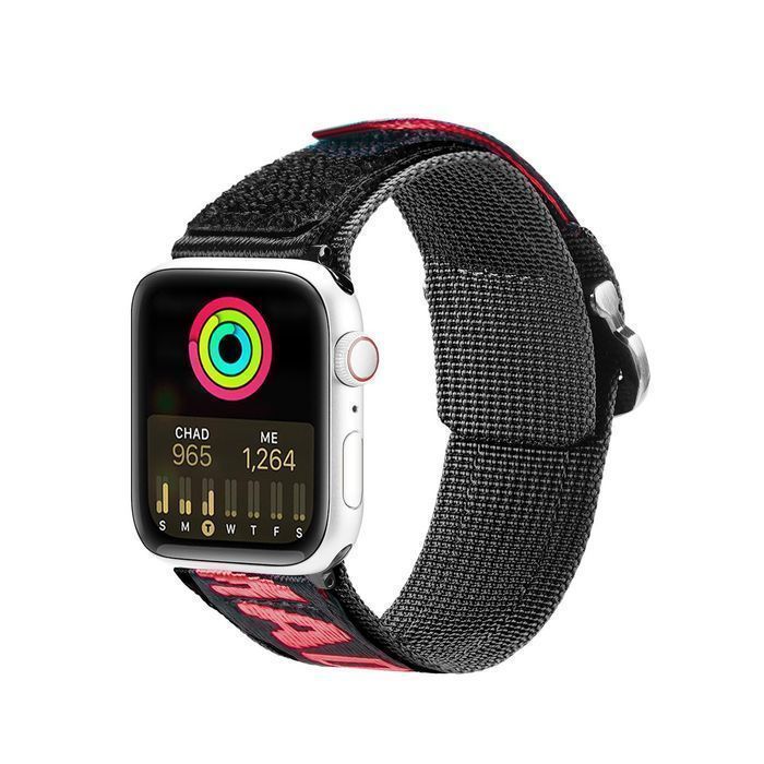 Pasek Nylonowy Dux Ducis Outdoor do Apple Watch - Czarno-Czerwony