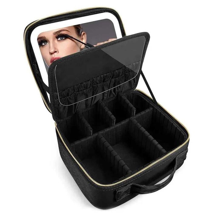 Дорожня косметичка з дзеркалом і підсвічуванням, дорожній органайзер
