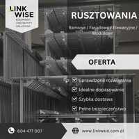 Rusztowania ramowe Baumann - zestaw pow. rob. - 221m2/wys. rob. 8m